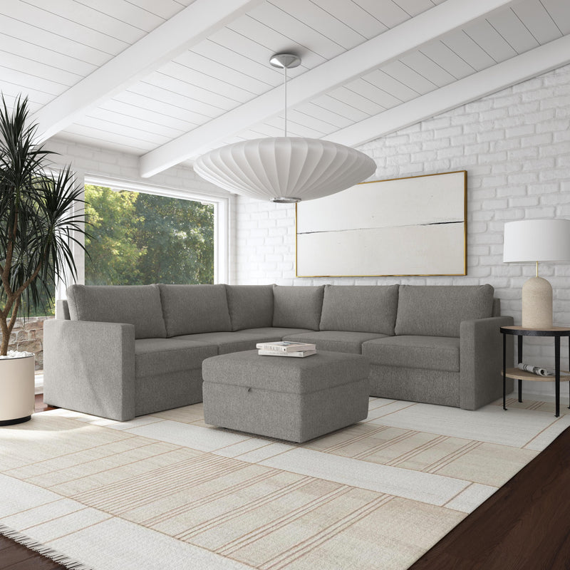 Flex - Sectional with Standard Arm and Storage Ottoman