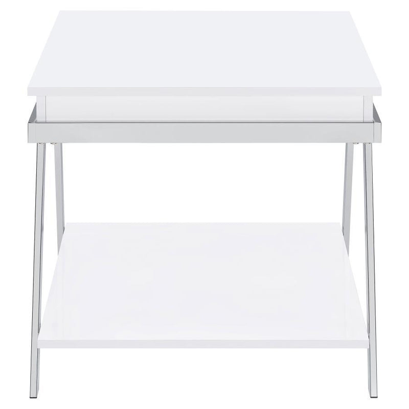 Marcia - End Table - White High Gloss