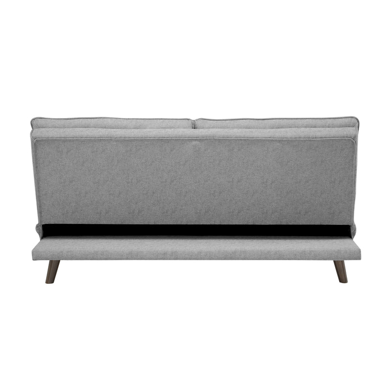 Casual Living Room 1pc Elegant Lounger Light Gray Textured Fabric Upholstered Sleeper Sofa Versatile Placement Furniture