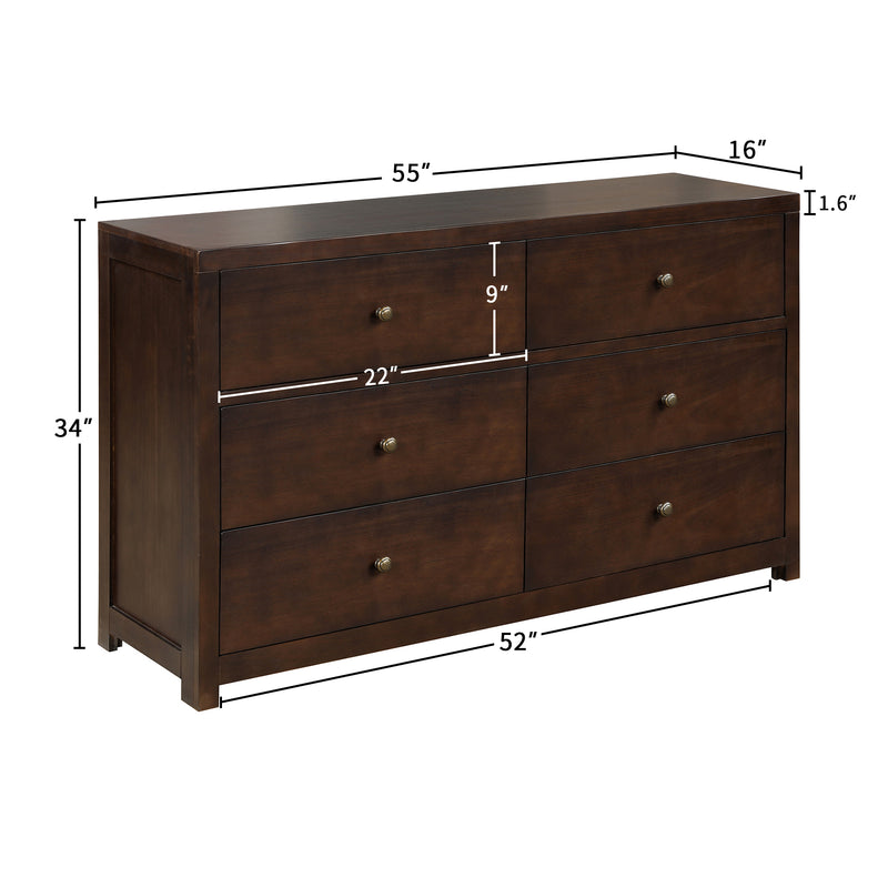 Classic Rich Brown 3 Pieces King Bedroom Set (King Bed + Nightstand+ Dresser)