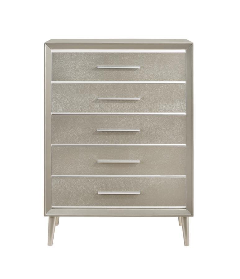 Ramon - 5-Drawer Chest - Metallic Sterling