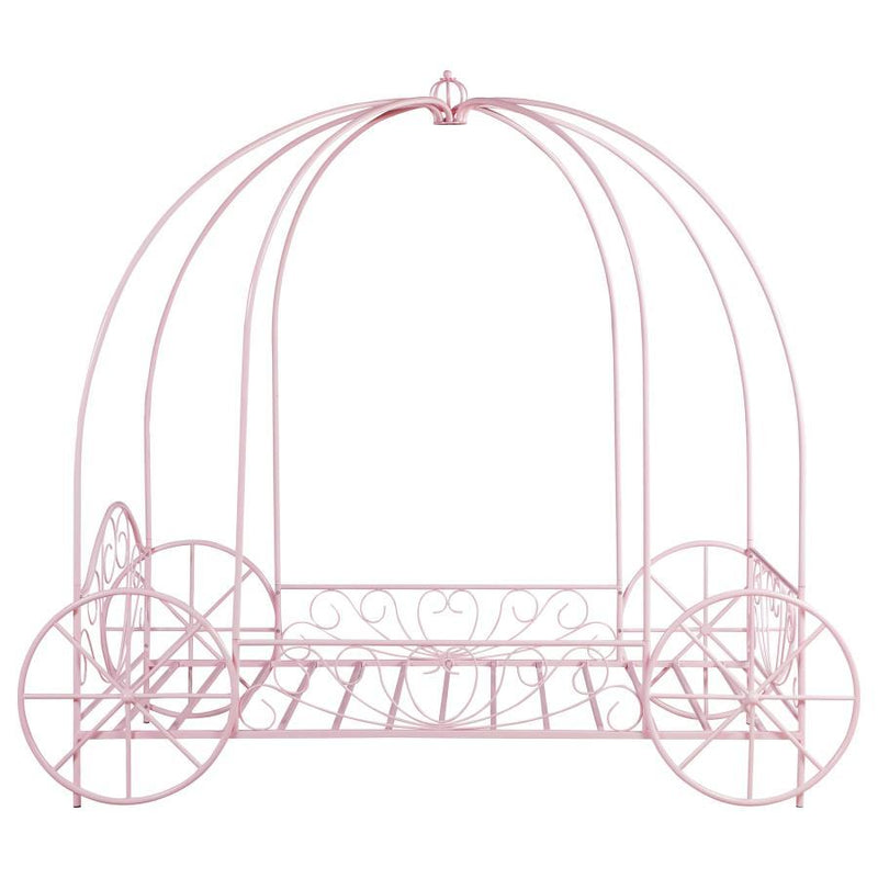 Massi - Twin Canopy Bed - Powder Pink