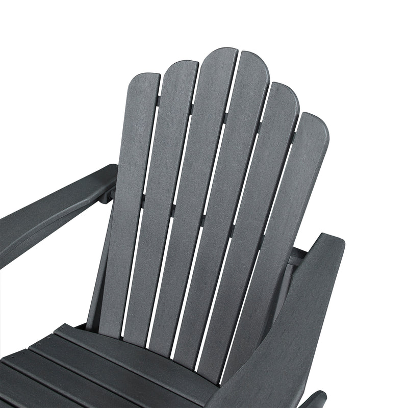 Classic Outdoor Adirondack Chair for Garden Porch Patio Deck Backyard, Weather Resistant Accent Furniture, Slate Grey