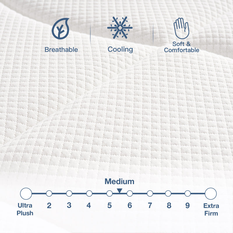 Twin Mattress12 Inch Euro Top Hybrid Mattress, Gel Memory Foam with Pocket Spring Mattress in a Box for Cool Sleep and Balance Support, Medium Feel Mattress, CertiPUR-US Certified