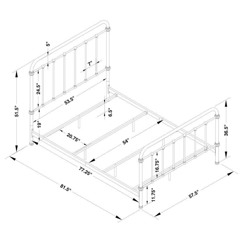 Livingston - Kids & Teens Panel Metal Bed