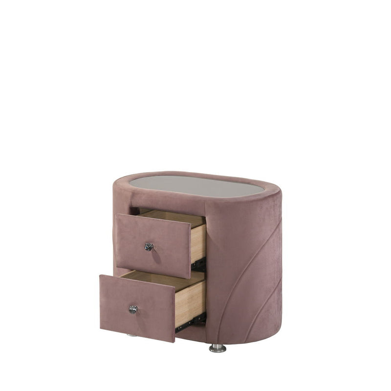 Salonia - Nightstand - Pink Velvet