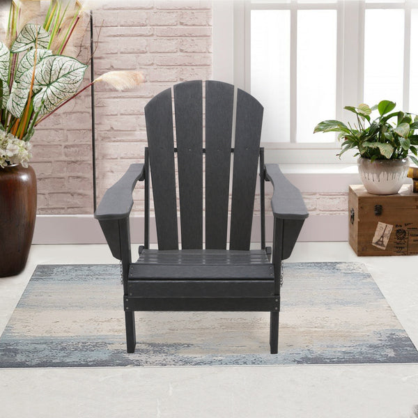 Classic Solid All-weather Folding HDPE Adirondack Chair