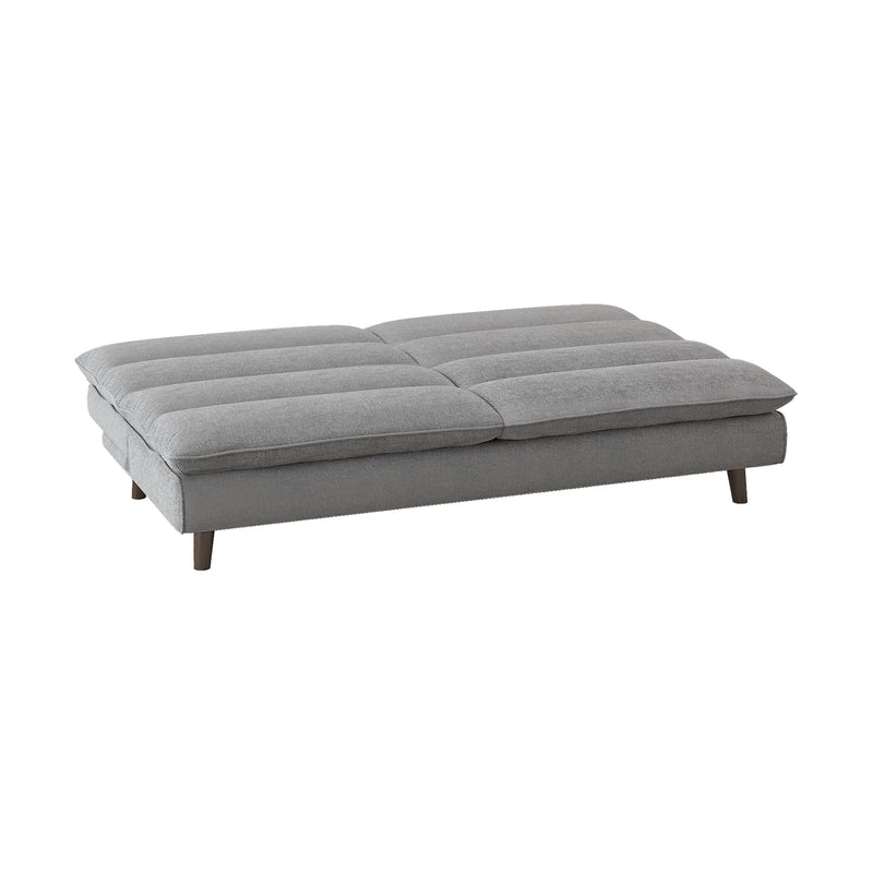 Casual Living Room 1pc Elegant Lounger Light Gray Textured Fabric Upholstered Sleeper Sofa Versatile Placement Furniture