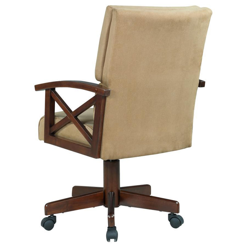 Marietta - Upholstered Game Chair - Tobacco And Tan