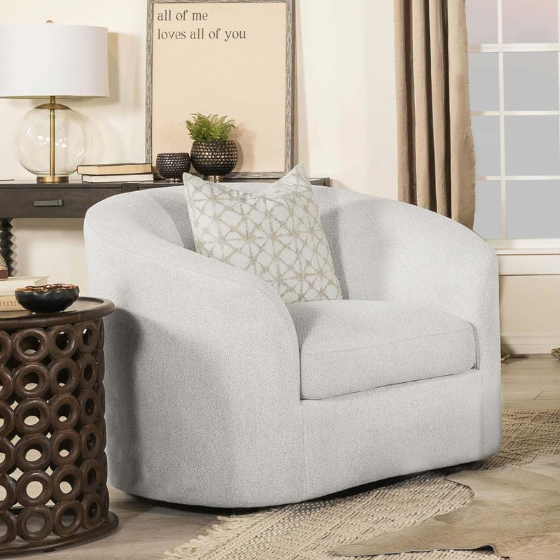 Rainn - Upholstered Tight Back Chair - Latte