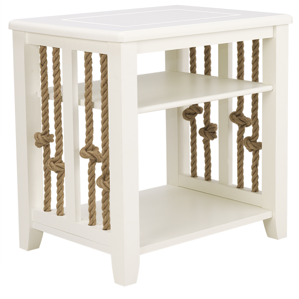 Sardinia Rope End Table White