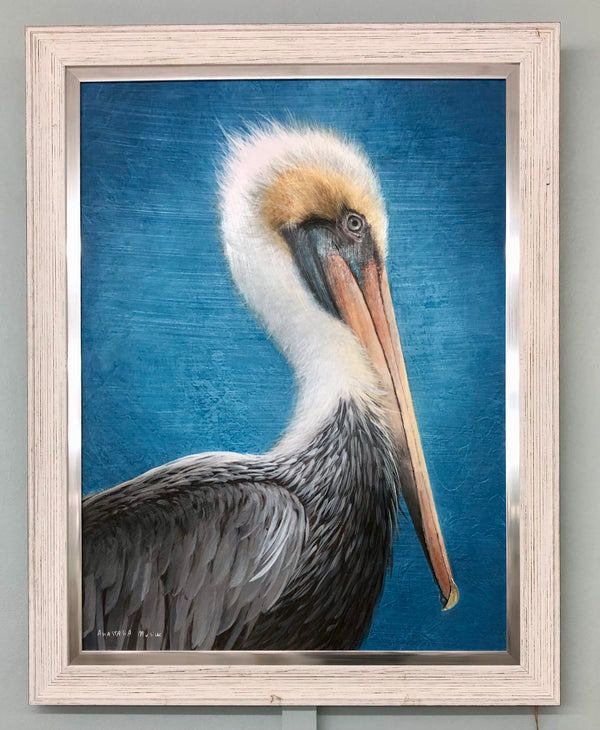 Pelicanon Blue - Coastal Art - Extra Large