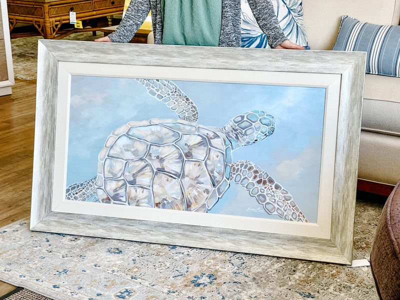 Pastel Turtle -Coastal Art - Large