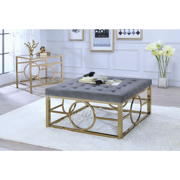 Jaxson - End Table - Clear Glass & Champagne