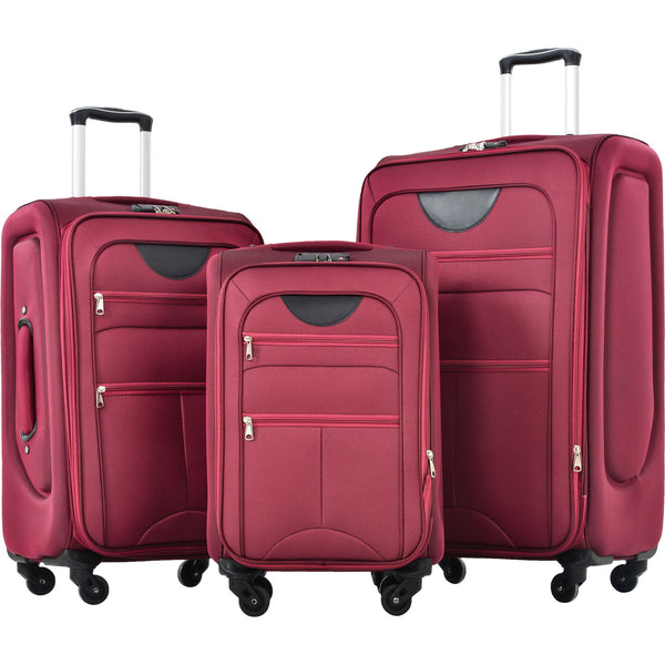 Softside Luggage Expandable - Suitcase Set Upright Spinner Softshell Lightweight Luggage Travel Set