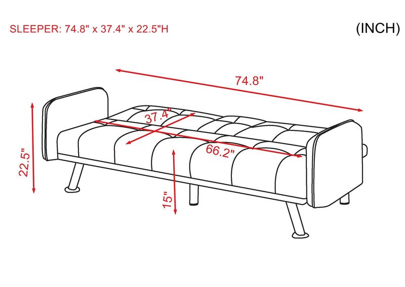 SLEEPER SOFA PURPLE COLOR（same  as W22339671。Size difference, See Details in page.）