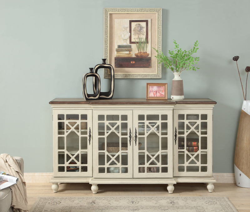 Millie - Four Door Credenza - Mills Textured Ivory