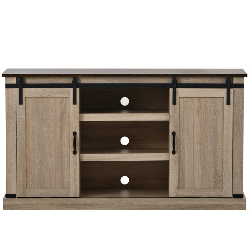 U-Can TV Stand with 2 Adjustable Panels Open Style Cabinet, Sideboard for Living room, Walnut