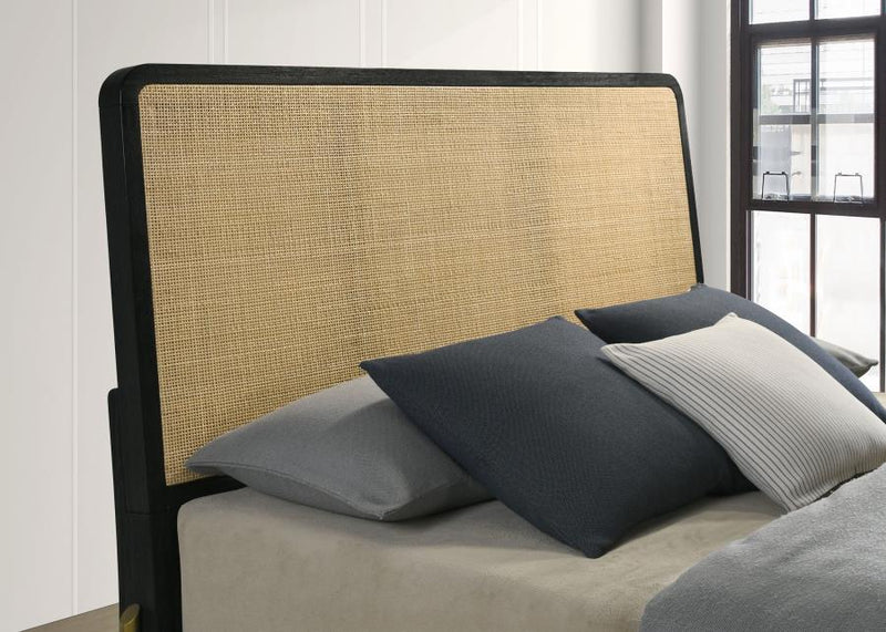 Arini - Bed With Woven Rattan Headboard