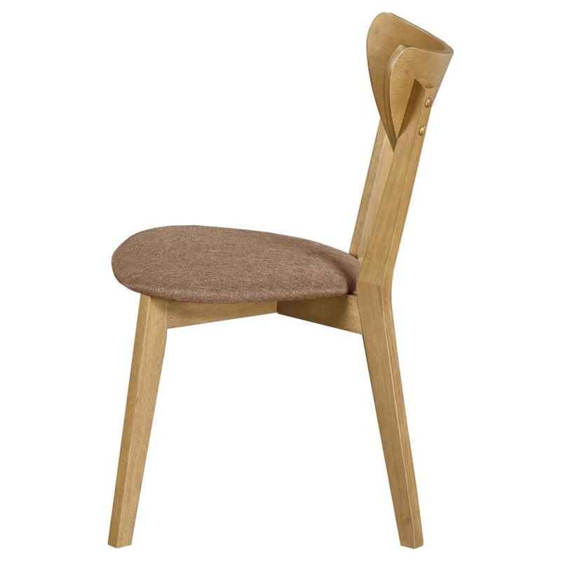 Elowen - Dining Side Chair (Set of 2) - Light Walnut And Brown