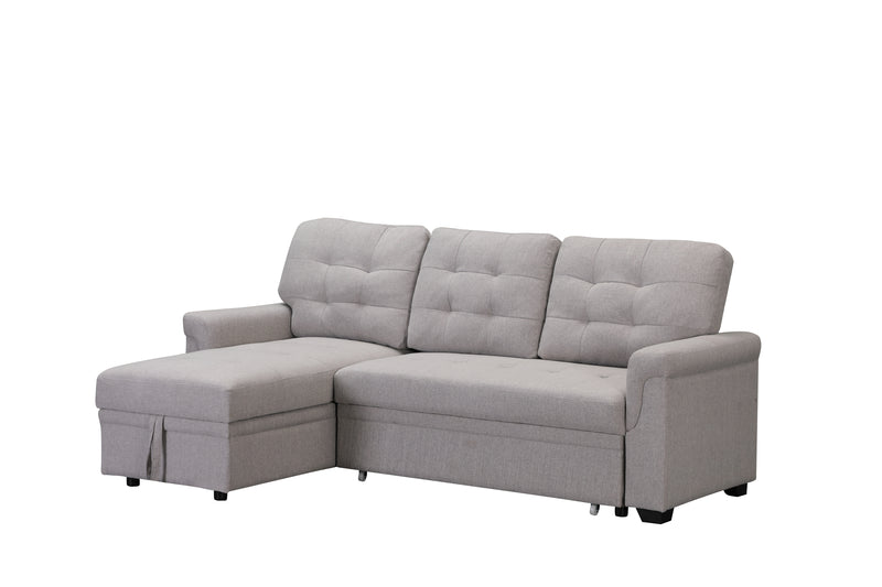 Upholstery Sleeper Sectional Sofa Gray