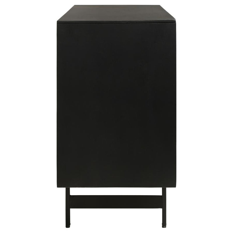 Aminah - 3-Door Wooden Accent Cabinet - Natural And Black