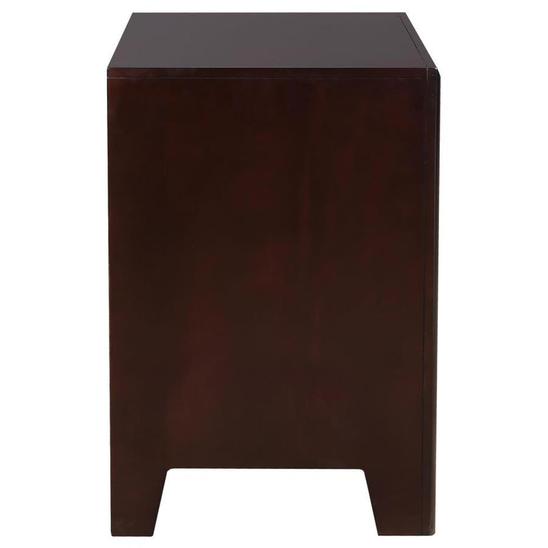 Phoenix - 2-Drawer Nightstand - Deep Cappuccino