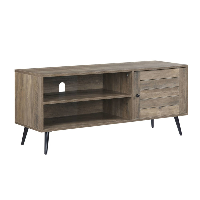 ACME Baina II TV Stand in Rustic Oak & Black Finish LV00746 - Atlantic Fine Furniture Inc