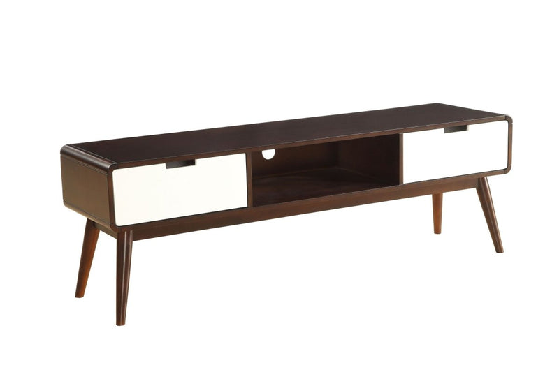 ACME Christa TV Stand in Espresso & White 91510 - Atlantic Fine Furniture Inc