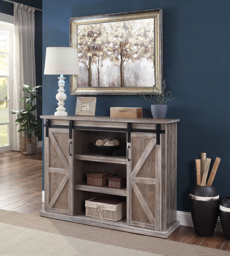 ACME Orabella TV Stand, Rustic Natural 91614 - Atlantic Fine Furniture Inc