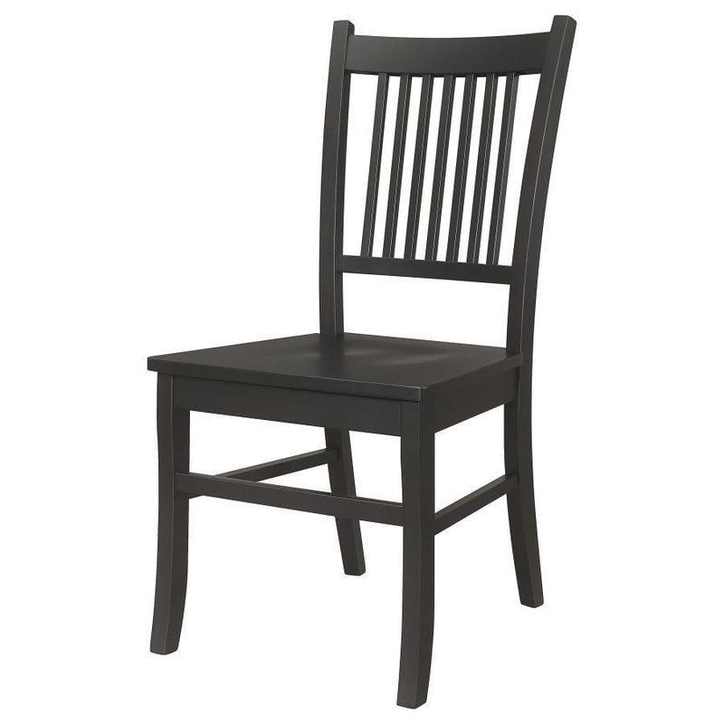 Marbrisa - Slat Back Dining Side Chair (Set of 2) - Matte Black