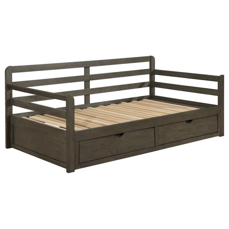 Sorrento - 2-Drawer Twin Daybed With Extension Trundle - Gray