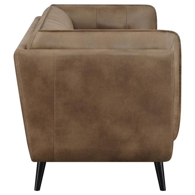 Thatcher - Upholstered Button Tufted Sofa - Brown