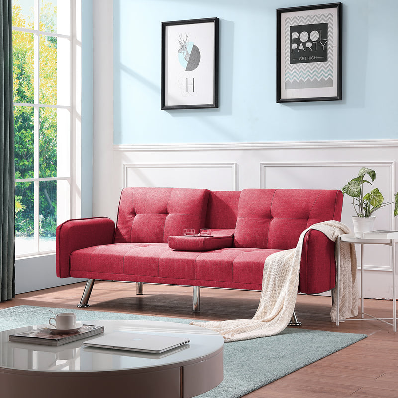 SLEEPER SOFA RED COLOR (Replace W22307250。Size difference, See Details in page.)