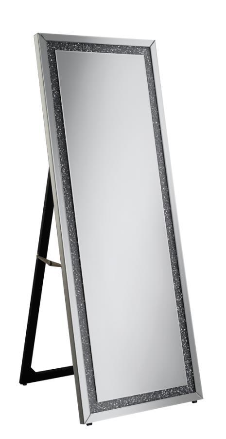 Novak - Acrylic Framed Standing Mirror - Silver