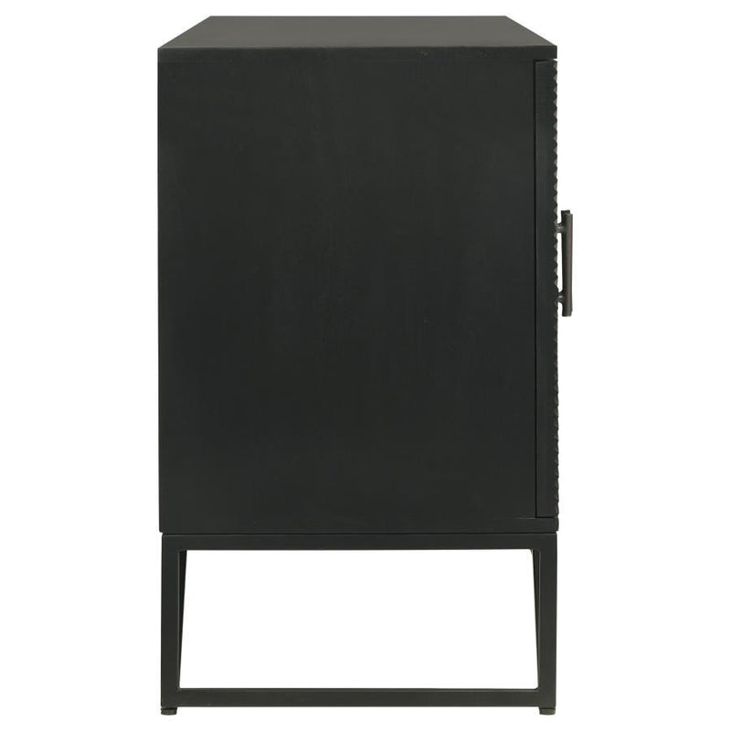 Riddell - 4-Door Accent Cabinet - Black