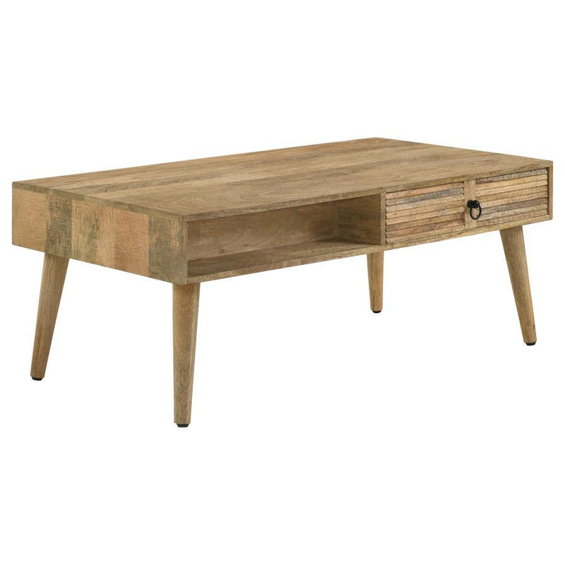 Zabel - Rectangular 1-Drawer Coffee Table - Natural