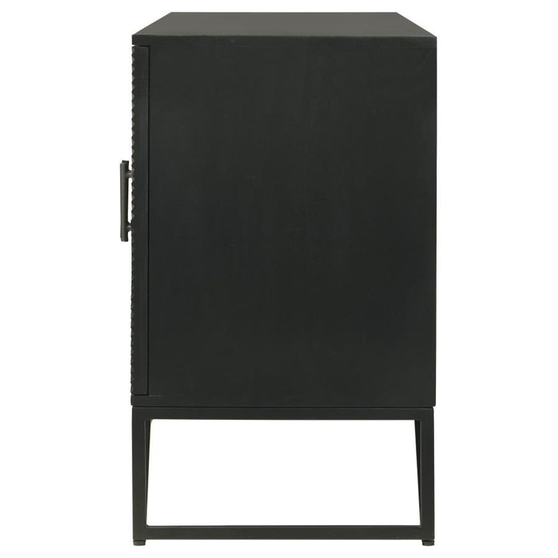 Riddell - 4-Door Accent Cabinet - Black