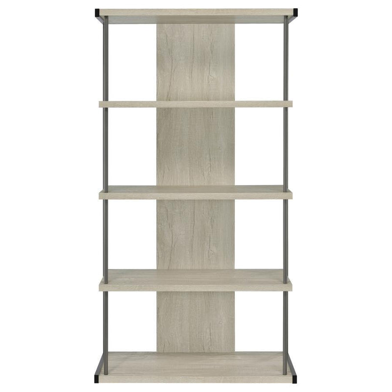 Loomis - 4-Shelf Bookshelf - Whitewashed Gray