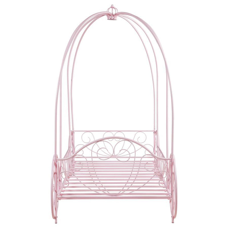 Massi - Twin Canopy Bed - Powder Pink