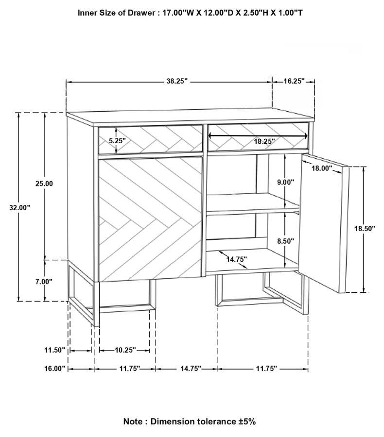 Keaton - Accent Cabinet With Geometric Patterrn