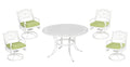 Sanibel - 48" Outdoor Dining Set With Swivel Chairs