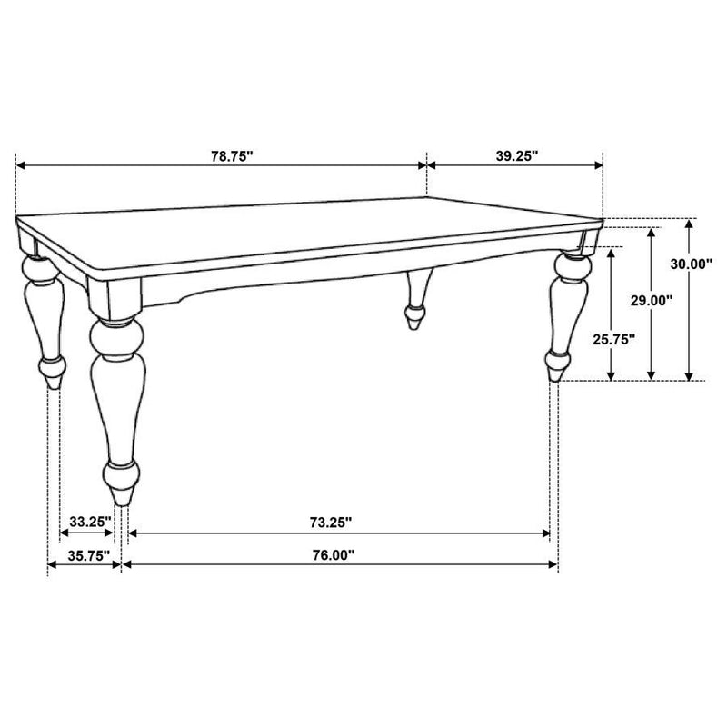 Bridget - Rectangular Dining Table - Brown Brushed And Charcoal Sandthrough