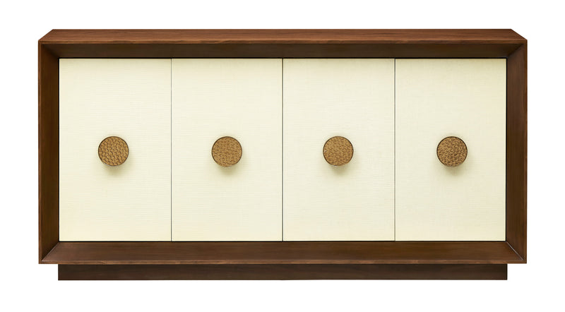 Shelburne - Four Door Credenza - Walnut / Cream