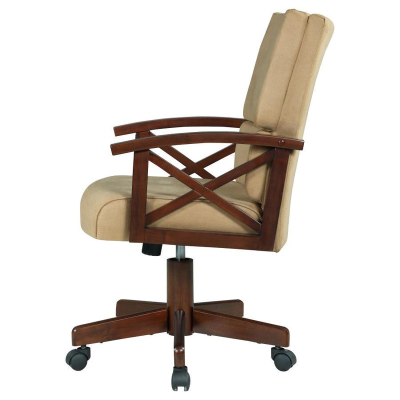 Marietta - Upholstered Game Chair - Tobacco And Tan