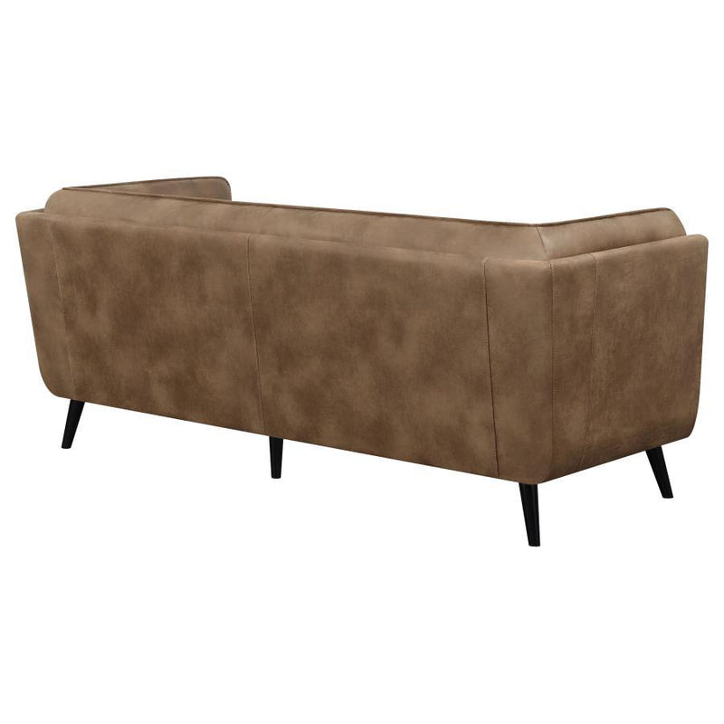 Thatcher - Upholstered Button Tufted Sofa - Brown