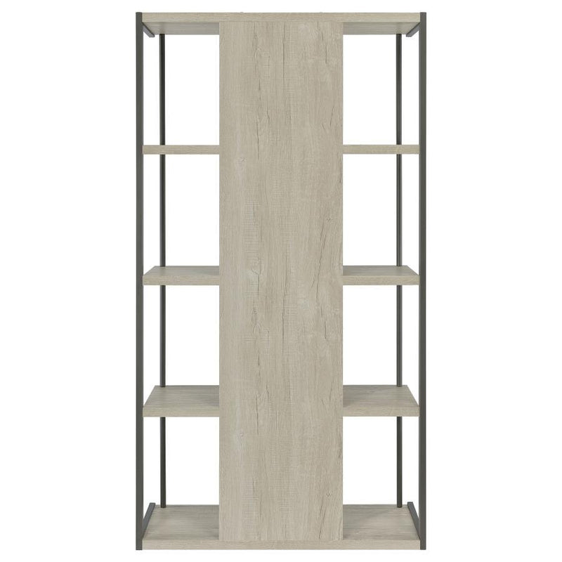 Loomis - 4-Shelf Bookcase - Whitewashed Gray - Wood