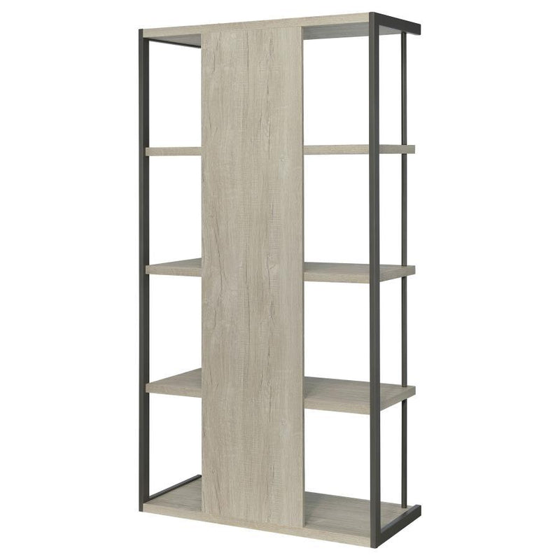 Loomis - 4-Shelf Bookcase - Whitewashed Gray - Wood