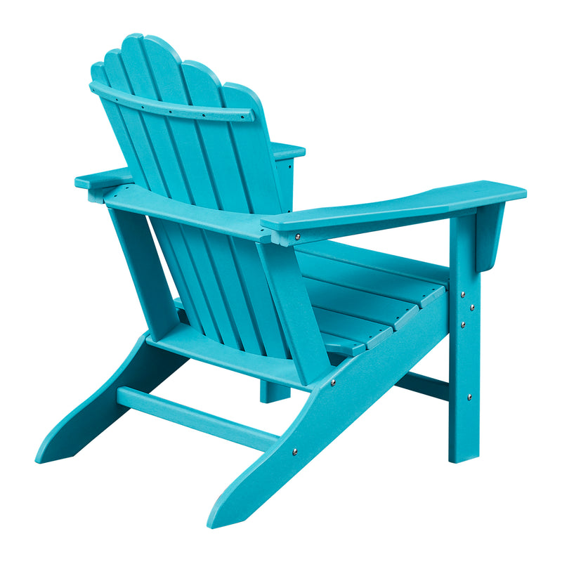 Classic Outdoor Adirondack Chair for Garden Porch Patio Deck Backyard, Weather Resistant Accent Furniture, Blue