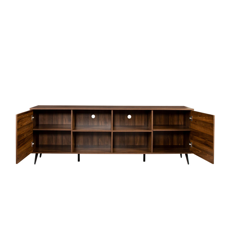 TV Stand Mid-Century Wood Modern Entertainment Center Adjustable Storage Cabinet TV Console for Living Room